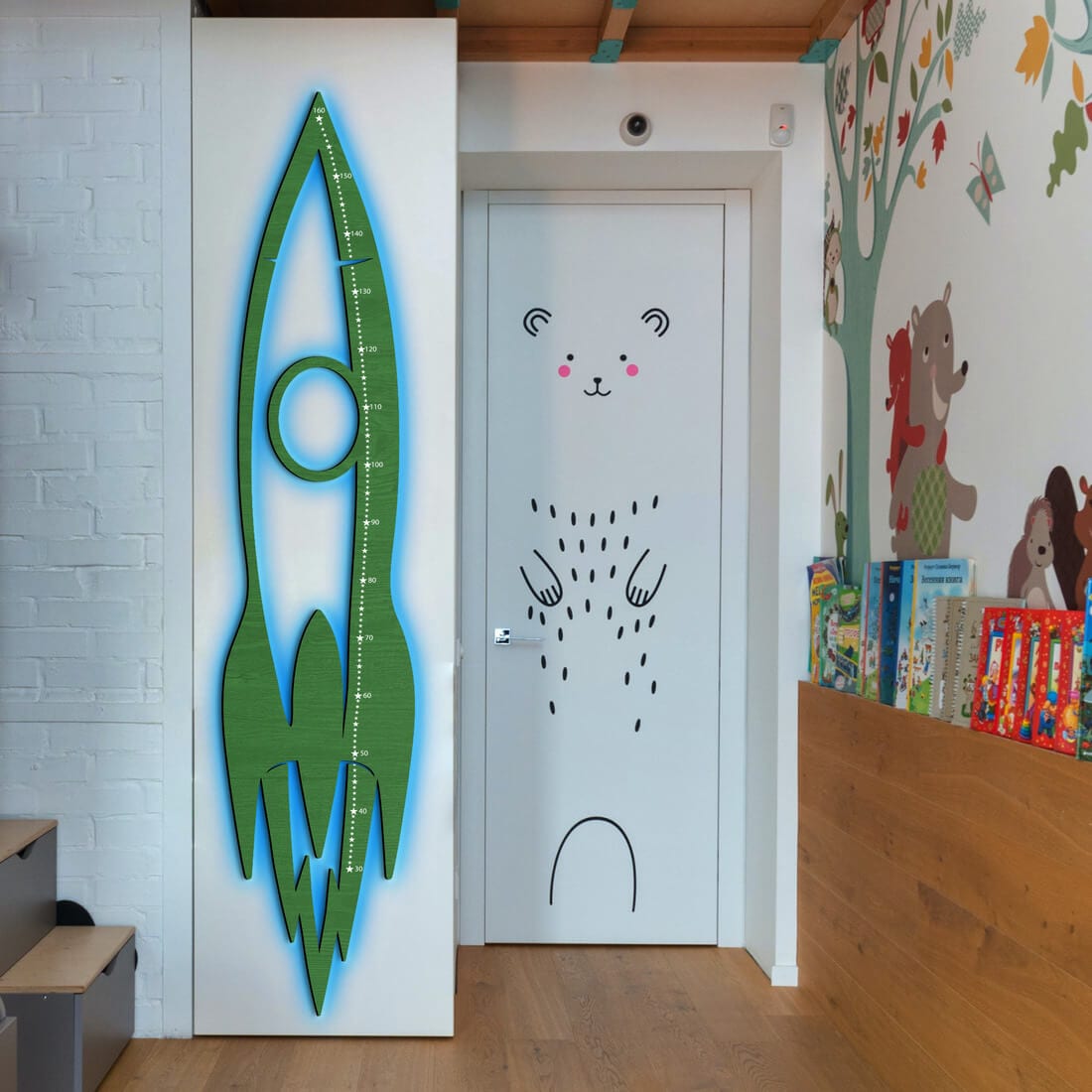 LED Kid`s Growth Charts - Rocket