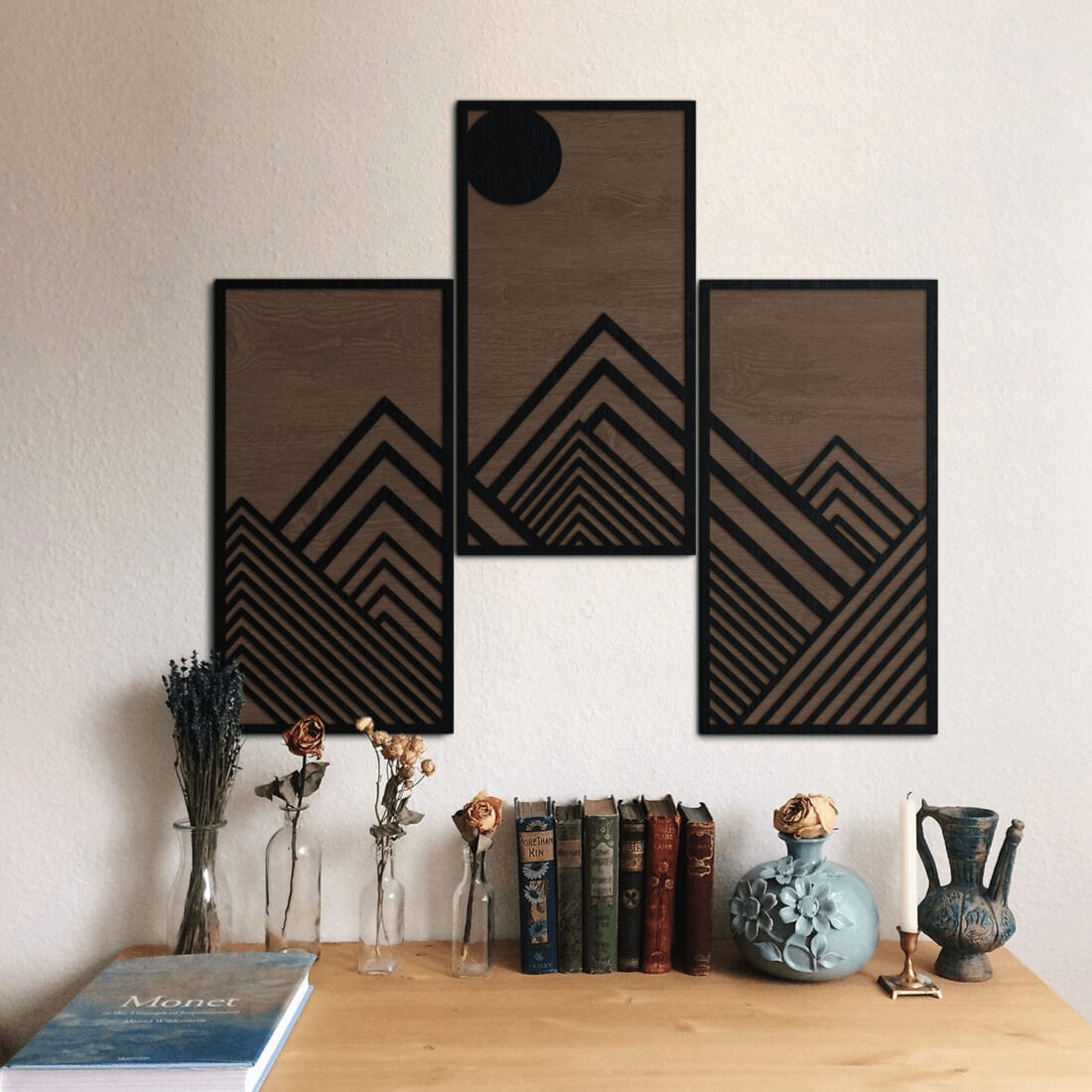 Wall Art Decor - Mountain massif triptych