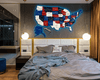 3D LED Map of USA - US Flag Colors