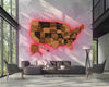 3D LED Map of USA - Walnut & Wenge