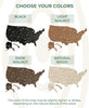 2D Map of USA Prime - Light walnut