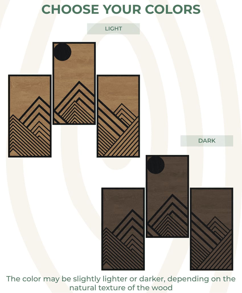 Wall Art Decor - Mountain massif triptych