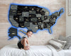 3D LED Map of USA Prime - Light Grey