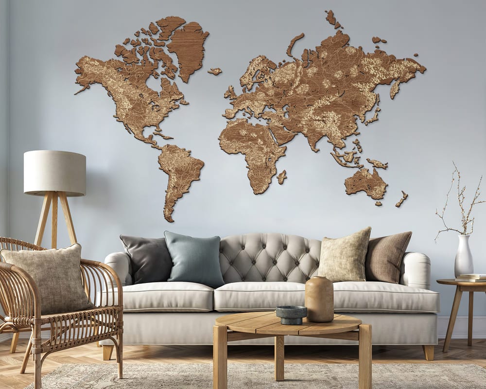 ArtDecor Map - Light Wallnut
