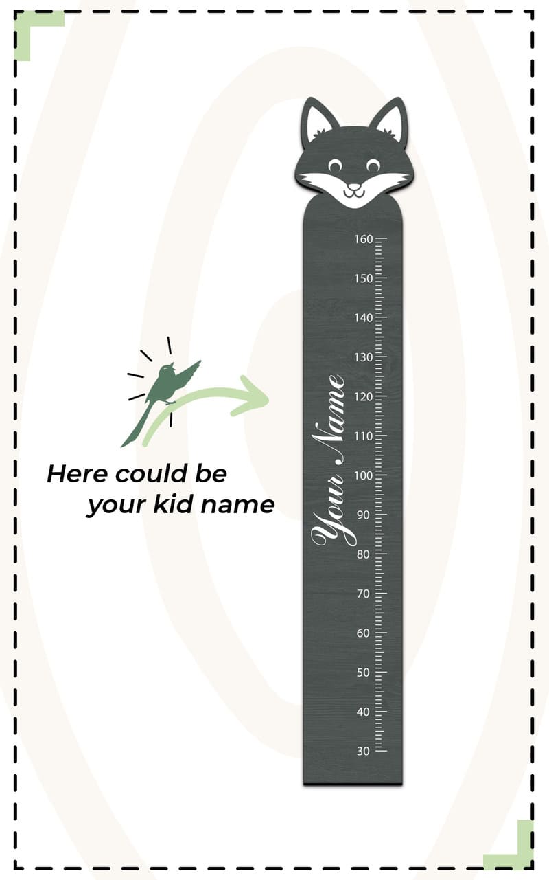 LED Kid`s Growth Charts - Ruler (Animals)