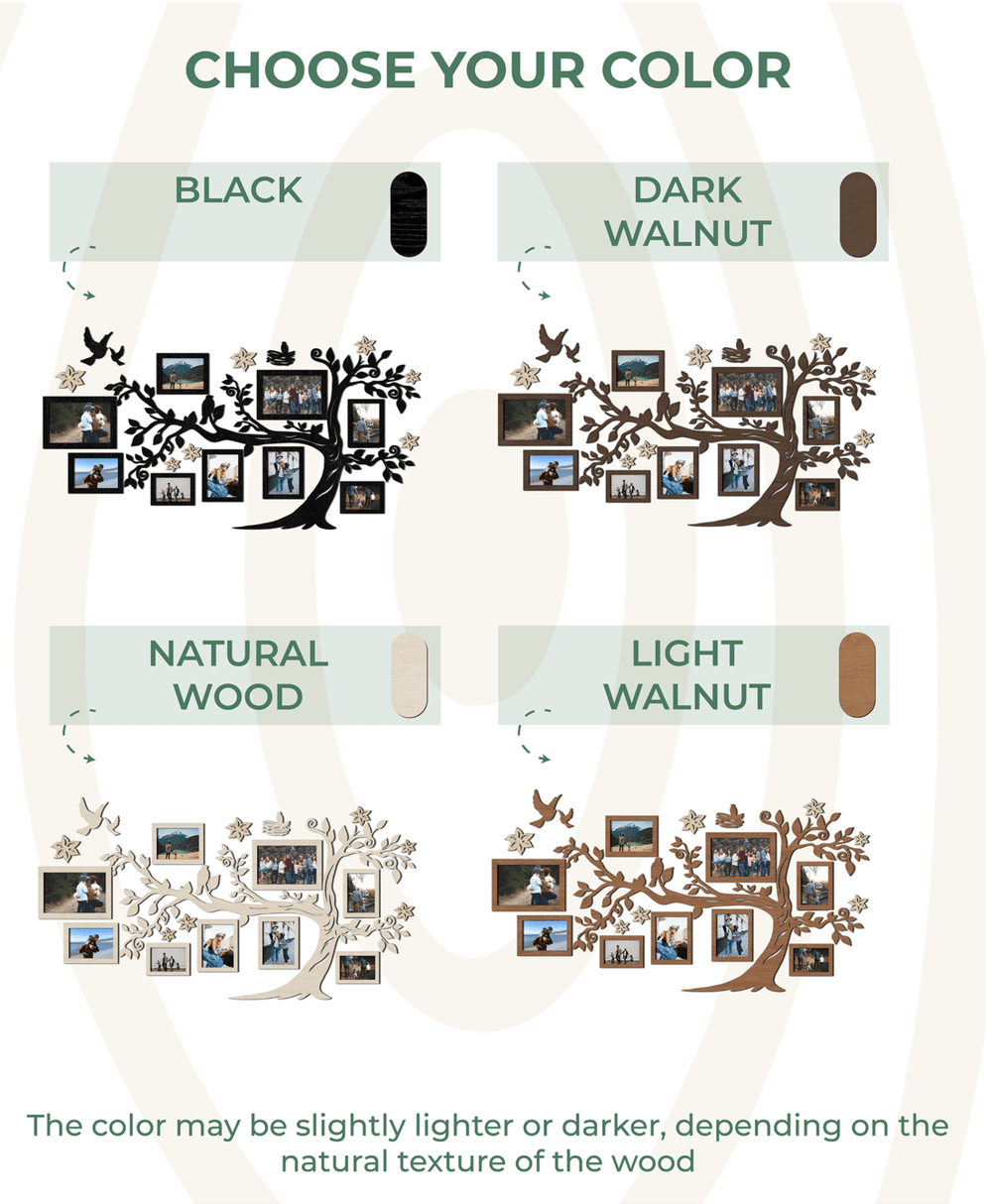 LED Family tree - Standart | Where memories glow | LED backlight for w ...