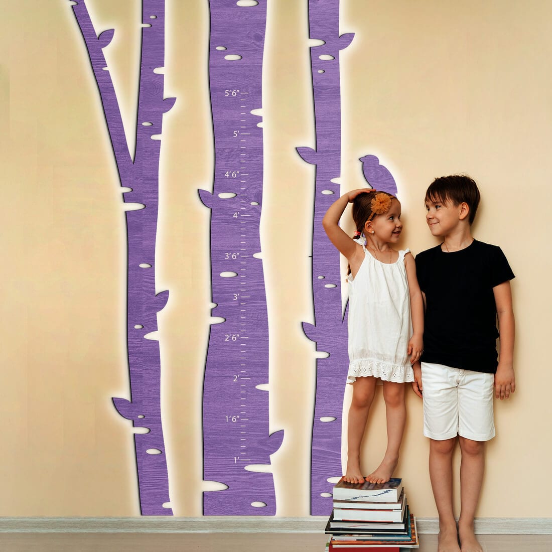 LED Kid`s Growth Charts - Birch