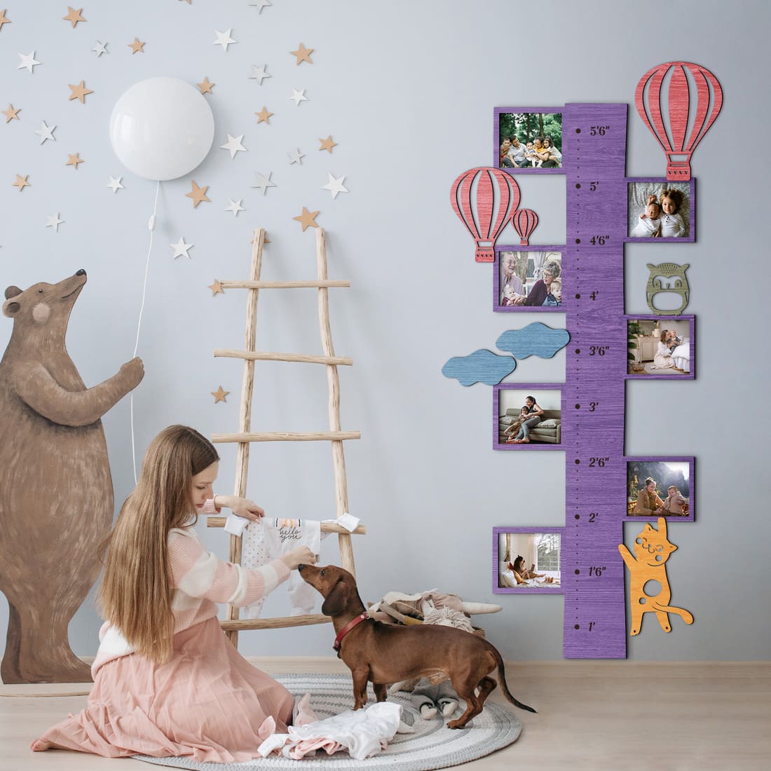 Kid`s Growth Charts with Photo Frames