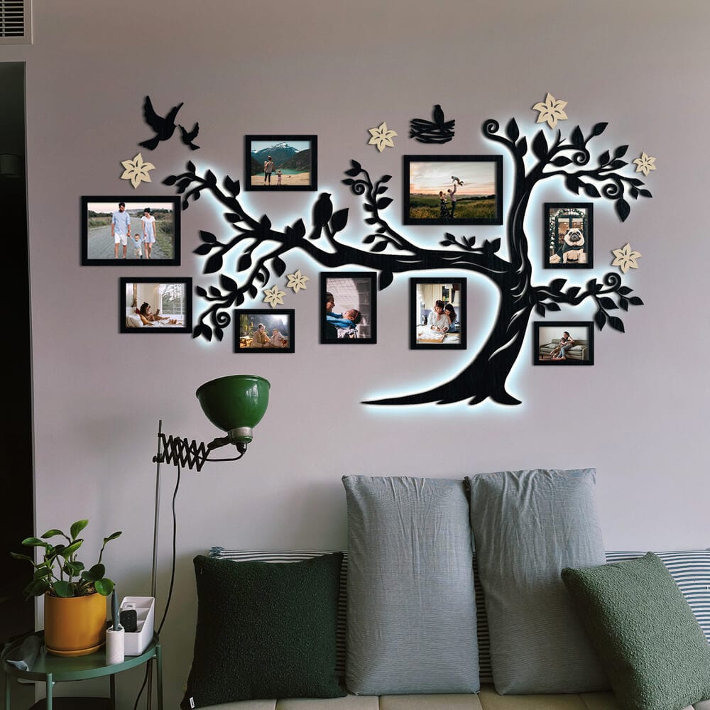 LED Family tree - Standart | Where memories glow | LED backlight for w ...